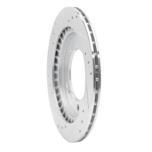 Chevrolet Tracker Brake Rotor (1) - Front Right - R1 Concepts - Drilled & Slotted - Silver - `99-`04